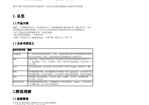 深演智能DMP操作手册说明书