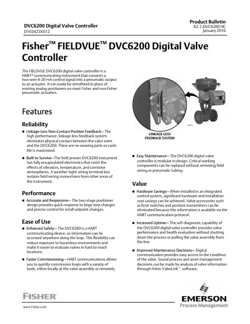 Fisher FIELDVUE DVC6200数字阀控制器说明书