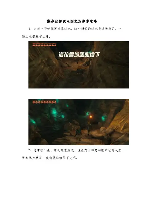塞尔达传说王国之泪序章攻略