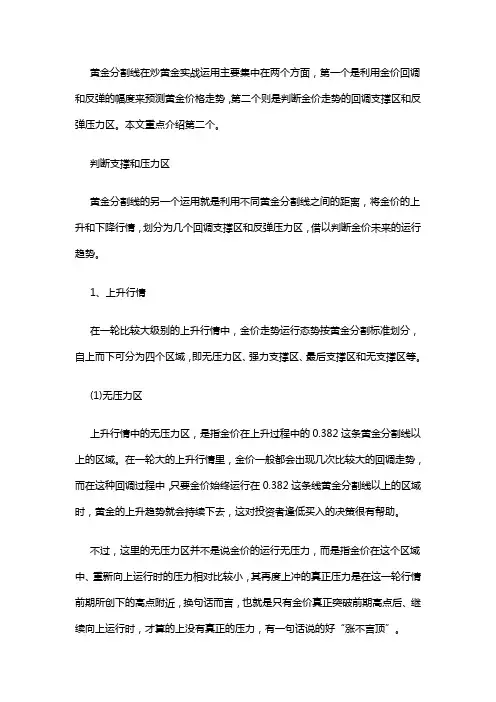 黄金分割线在炒黄金中的实战运用(二)