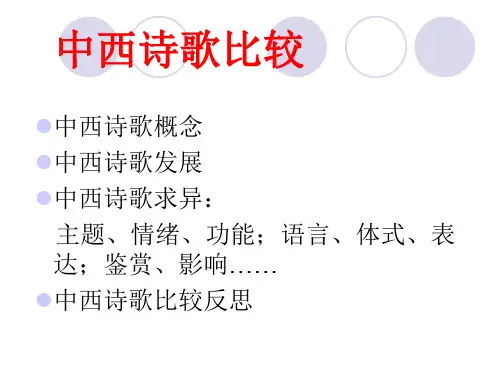 中西诗歌比较