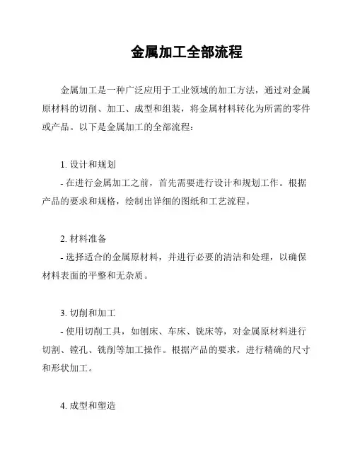金属加工全部流程