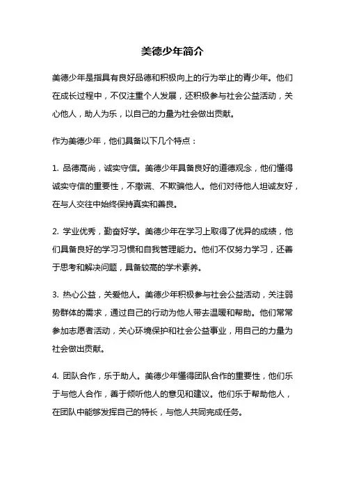美德少年简介