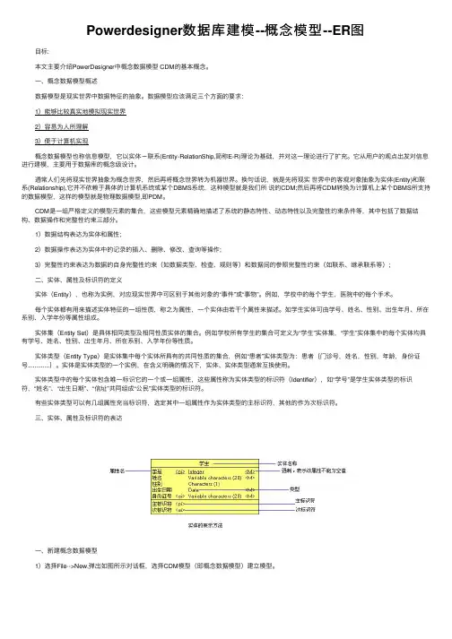 Powerdesigner数据库建模--概念模型--ER图