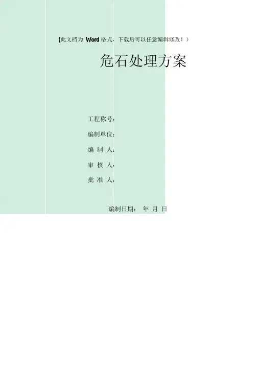 边坡危石处理方案.doc