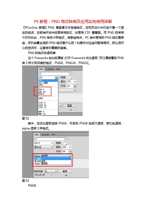 PS教程PNG格式种类及应用实例使用详解