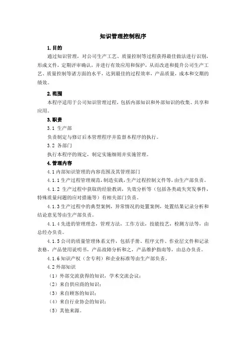 知识管理控制程序