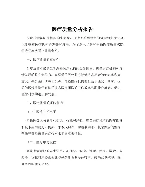 医疗质量分析报告