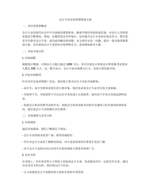 会计专业市场营销策划方案