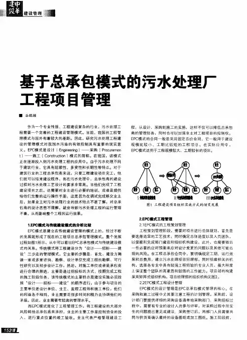 基于总承包模式的污水处理厂工程项目管理