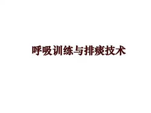 呼吸训练与排痰技术