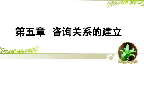 咨询心理学第5章 咨询关系的建立2