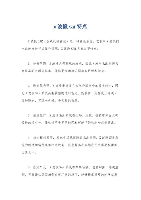 x 波段sar 特点