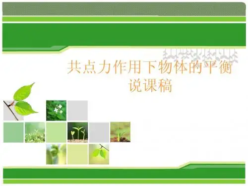 共点力作用下物体的平衡   说课