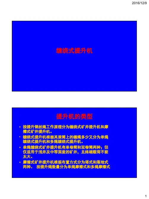 矿井运输提升之缠绕式提升机