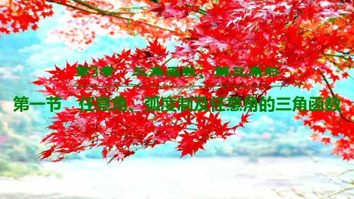 高考数学一轮复习 第3章 三角函数、解三角形 第1节 任意角、弧制及任意角的三角函数课件 理