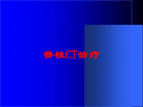 脊柱CT诊疗培训课件