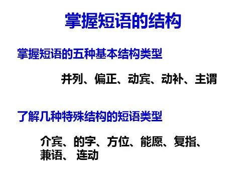 短语与句子结构.ppt