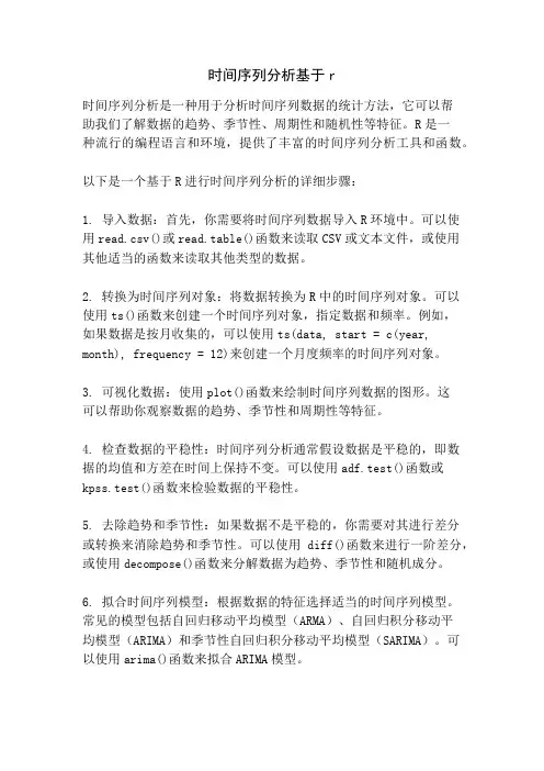 时间序列分析基于r