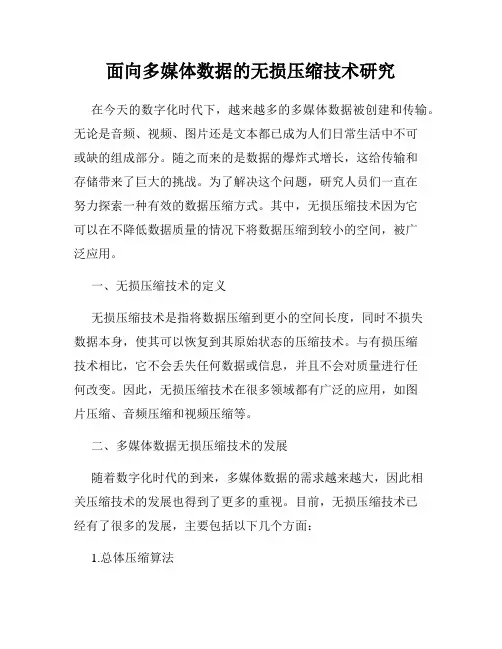 面向多媒体数据的无损压缩技术研究