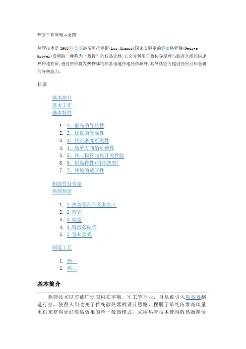 热管工作原理示意图