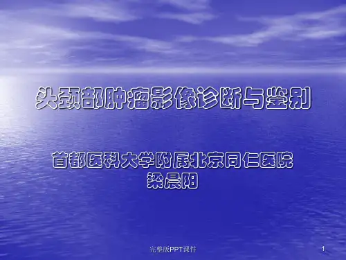 头颈部肿瘤影像诊断与鉴别ppt课件