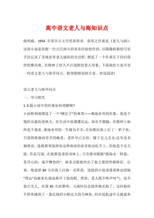 高中语文老人与海知识点