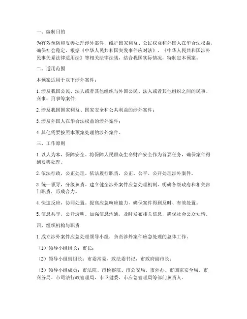 涉外案件应急预案