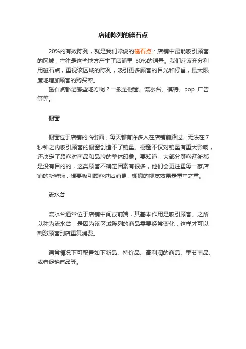 店铺陈列的磁石点
