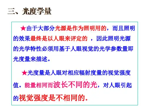 第6章 辐射度与光度基础B 2014
