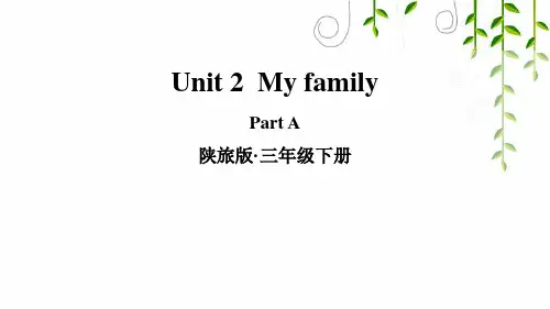 陕旅版三年级英语下册Unit 2  My family1课件