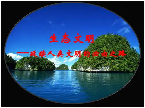 生态文明——延续人类文明的必由之路