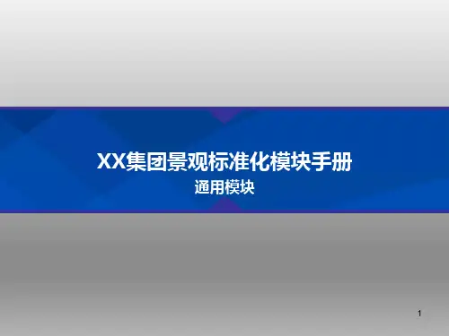 知名企业景观标准化模块手册通用模块