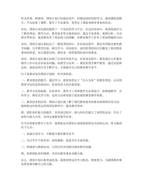 国培总结范文