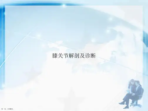 膝关节解剖及诊断讲课文档