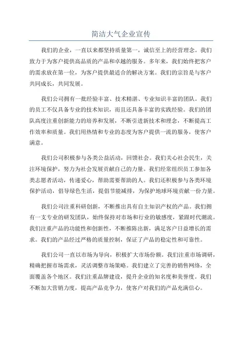 简洁大气企业宣传