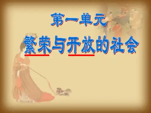 七下第一单元繁荣与开放的社会复习课件