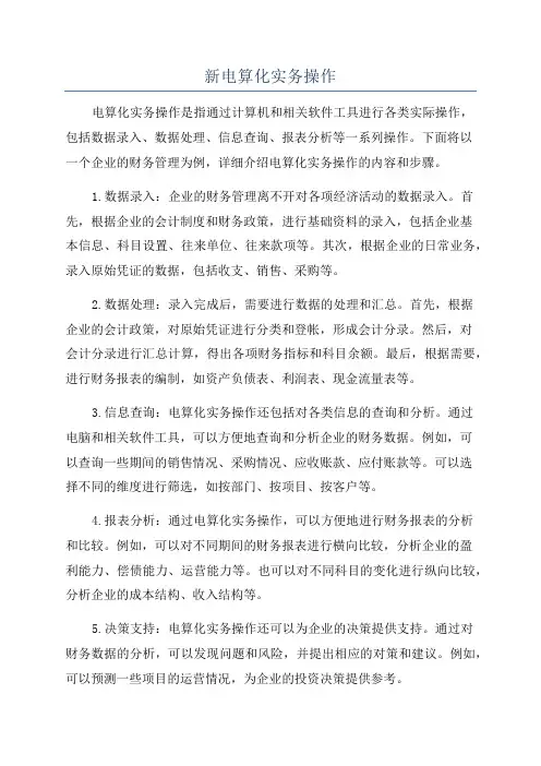 新电算化实务操作
