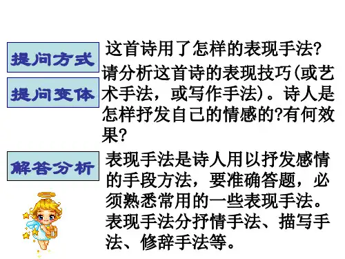 鉴赏诗歌的表达技巧练习资料课件