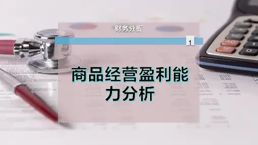 商品经营盈利能力分析