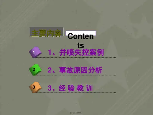 安全经验分享 井喷案例分享