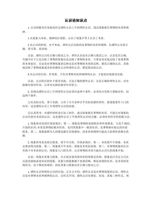 认识论知识点