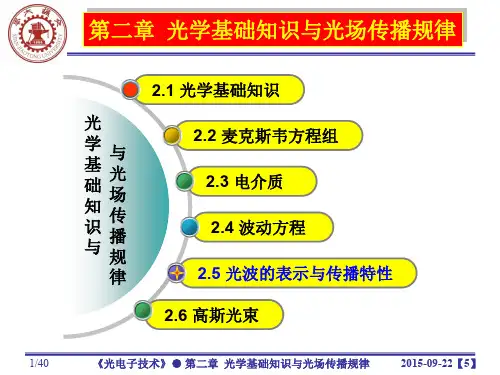 第二章光学基础知识与光场传播规律