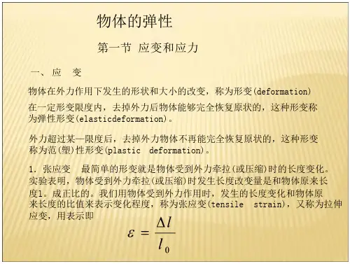人教版高中物理选修(2-2)《物体的形变》课件-