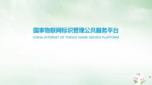 国家物联网标识管理公共服务平台简介ppt