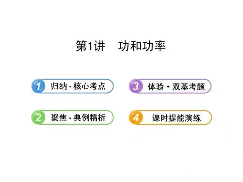 【全程复习】(广西专用)(广西专用)2014年高考物理一轮复习 5.1功和功率课件 新人教版