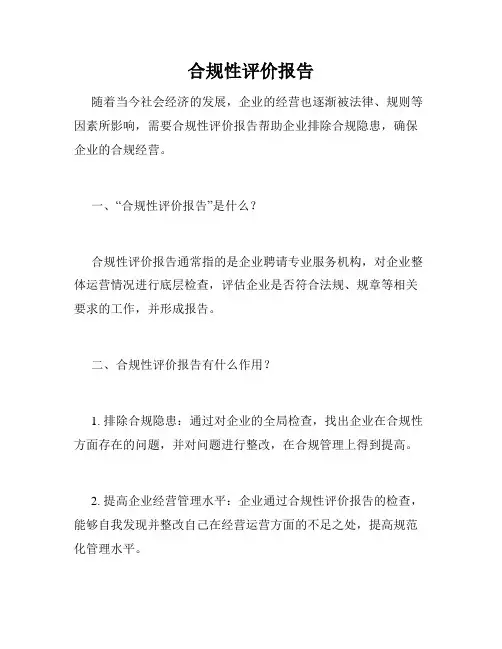 合规性评价报告