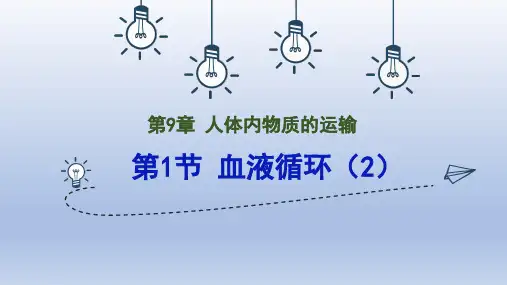 9.2 血液循环 课时2 北师大版七年级下册生物课件(共21张PPT)