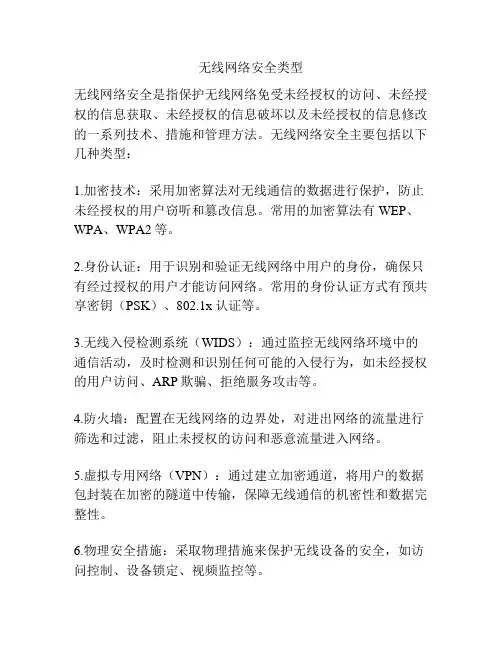 无线网络安全类型