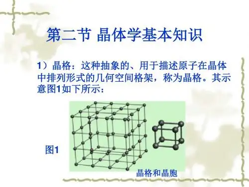 第二节 晶体学基本